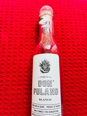 DON FULANO TEQUILA Blanco 50ml Airplane Bottle EMPTY Mexico Agave GLASS STOPPER
