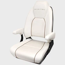 Manitou Boat High Back Reclining Helm Seat 3014-0020675 | Ice White