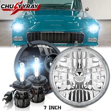 Pair 7inch Round Led Headlights Lamp for Chevy Bel Air 1955 1956 1957 AAA