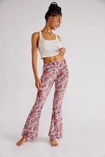 NWT 200 Free People Flare Street Isolde Flare Pants Velvet Mid Rise Sz Small