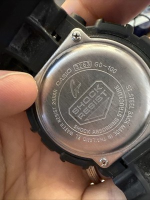 Casio G Shock Watch Men Digital Black 3263 GD-100 Water Resistant