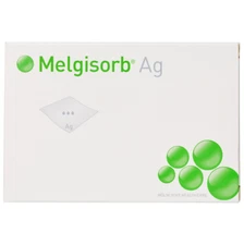 Molnlycke Melgisorb AG Silver Alginate Sterile Wound Dressing, 4" x 4" - Box/10