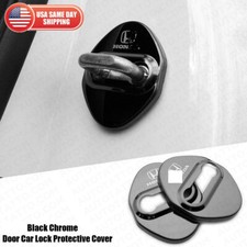 New 4x Jdm Grey Stainless Steel Door Striker Cover Lock Buckle Cap For Mugen New 4x Jdm Grey Stainless Steel Door Striker Cover Lock Buckle Cap For Mugen