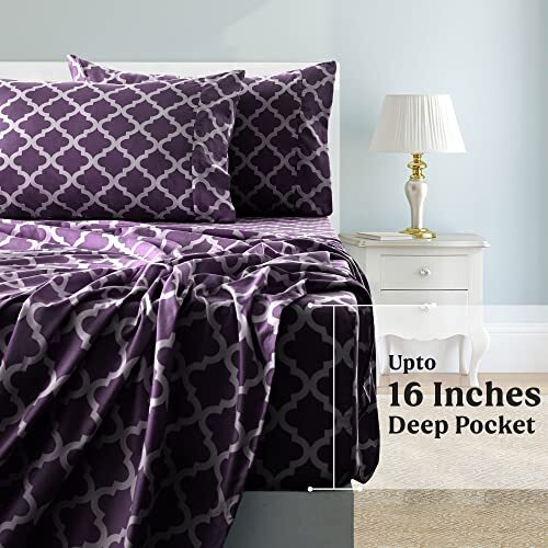 Lux Decor Queen Sheet Set, 6-Pc Cooling Bed Set, Assorted Colors , Sizes - Picture 63 of 66
