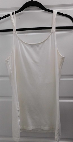 Anne Fontaine White Stretchy jeweled Cami Tank Top France sz 40 - Picture 3 of 3