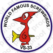 STICKER USN VS 33 SCREWBIRDS