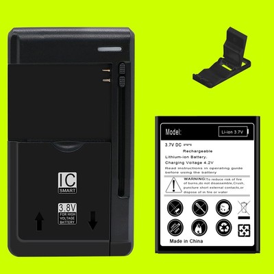 Boosting 1950mAh Battery Home Charger for Alcatel Lively Jitterbug Flip 2 4053S