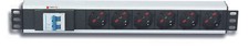 Techly Professional Multipresa per Rack 19'' 6 Posti con Magnetotermico e spina 