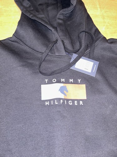 Tommy Hilfiger Hoodie, Size Medium, Black, New With Tags - Picture 2 of 8