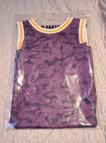 BAPE x Mitchell & Ness LA Lakers Swingman Jersey XL Purple A Bathing Ape FW19 - Picture 4 of 6