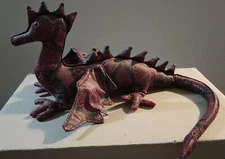 Hand Made Stuffed Red Dragon (Possibly Stuffed with Sand) (No Tags or Labels)