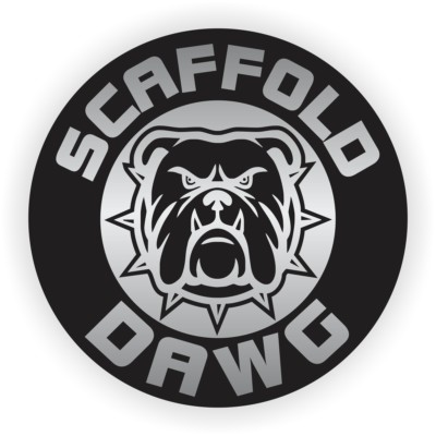 Scaffold Dawg Funny Hard Hat Helmet Sticker  Safety Harness Builder Decal Dog