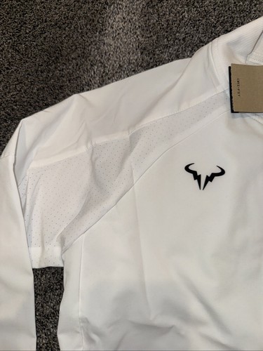 Nike Court Rafa Nadal Dri-FIT Tennis Jacket White Black DV2885-100 Mens XL New - Picture 4 of 10