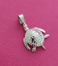 Sterling Silver Sea Turtle Movable Ocean Sea Life Turtles 3D Pendant Charm 925