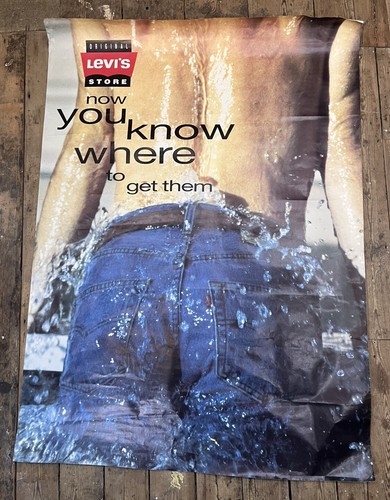 Levi’s Large Vintage Promotional Subway Poster 55.5 Inches X 40 Inches - 第 1/8 張圖片