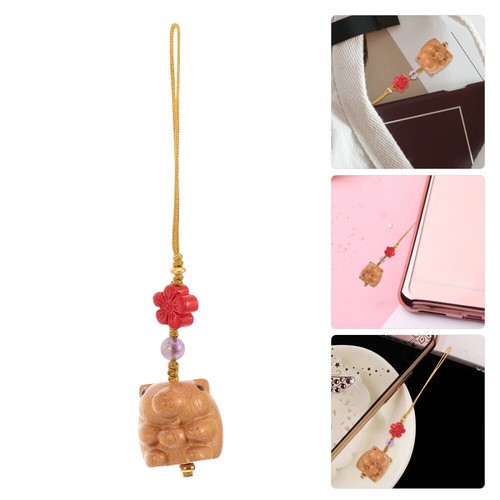 Décoration Suspendue Bois De Santal Charme Sangle Téléphone Lanière Portable - Zdjęcie 6 z 12