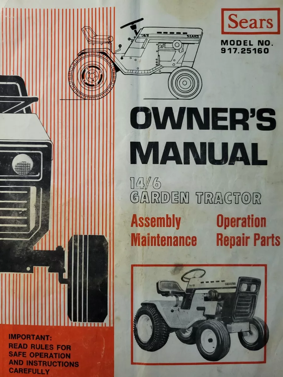Old sears online garden tractor parts