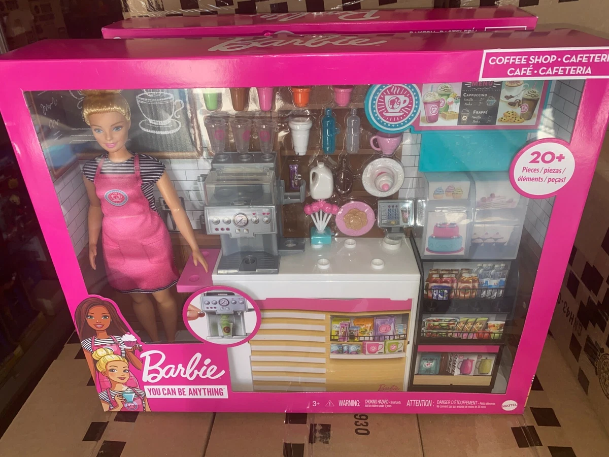 Barbie you can be online anything coffee shop playset