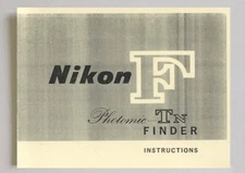 Nikon Photomic TN Finder for Nikon F Instruction Manual Reprint