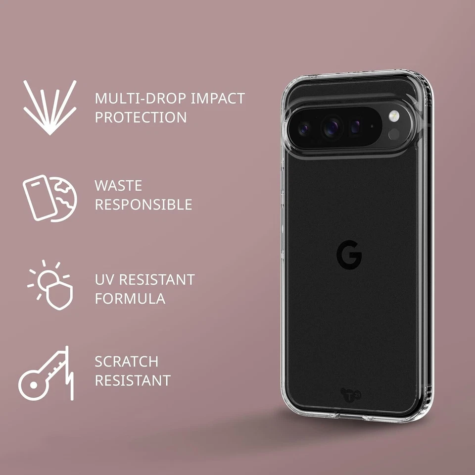 Tech21 EvoClear Case for Google Pixel 9 Pro XL Impact Drop Protection AntiYellow - Image 3 of 4