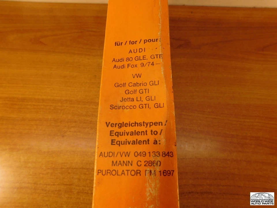 VW Volkswagen Rabbit Jetta Scirocco con filtro de aire FI Knecht alemán 1976-1984 Foto 3 de 3