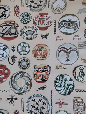 Native American Indian Southwestern Tribal Gift Wrap Wrapping Paper New Pottery 