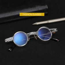 Janpan Style Retro Plastic Small Round Transparent Reading Glasses Unisex Reader