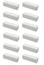 Star Nail Soft White/Polar Block Four Sided Buffer- pack of 12 [grit 240]