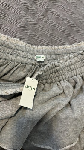 Aerie Women’s ready-to-ruffle Gray mini skirt Sz M NWT - Picture 3 of 7