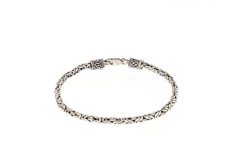 Bracciale King catena reale fatto a mano in vero argento d=2 mm lunghezza 200 mm X-A-14 - Foto 7 di 7