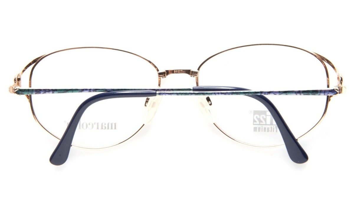 NEW Marcolin Ti22 2025 COL.015 BLUE /GREEN /GOLD EYEGLASSES 56-17