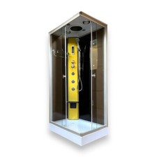 BOX DOCCIA CABINA BAGNO IDROMASSAGGIO PORTOFINO ANGOLARE CROMOTERAPIA 100x70 CM