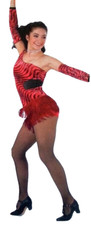 Canned Heat Child Large Dance Costume Jazz Tap Fringed Unitard Mitts New