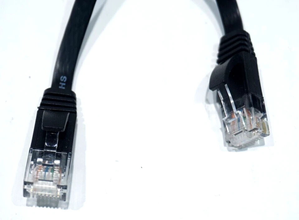 25 - JADAOL CAT6 FLAT ETHERNET CABLE 1FT - BLACK  - Image 4 of 4