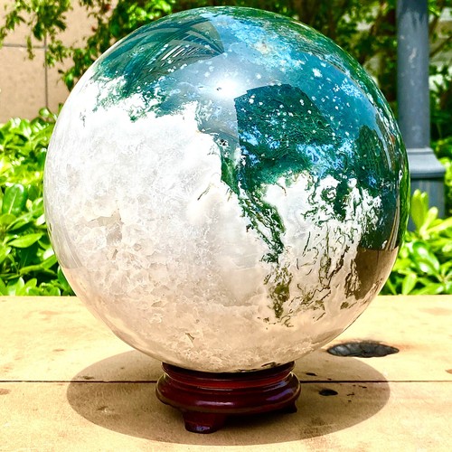 30.93LB Natural Water Grass Agate Ball Quartz Crystal Ball Healing - 第 5/14 張圖片