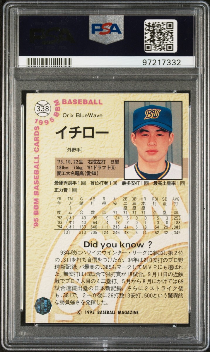 1995 BBM - Ichiro Suzuki #338 (RC) for sale online | eBay 1995 BBM - Ichiro Suzuki #338 (RC) for sale online | eBay