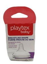 Playtex Baby Breast Like Shape 2 Silicone Fast Flow Nipples 3-6M