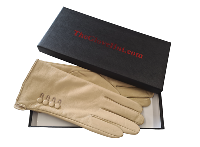 Guanto Donna In Vera Pelle Foderato Cashmere Con Infilatura In Pelle Sul Lato - Foto 5