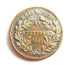 Württemberg Miniature Medal Copper Stuttgart 1891 State Trade Exhibition