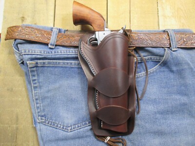 Western Cowboy 45 Cal. Peacemaker or Likeness, Double Loop Holster, No Tooling