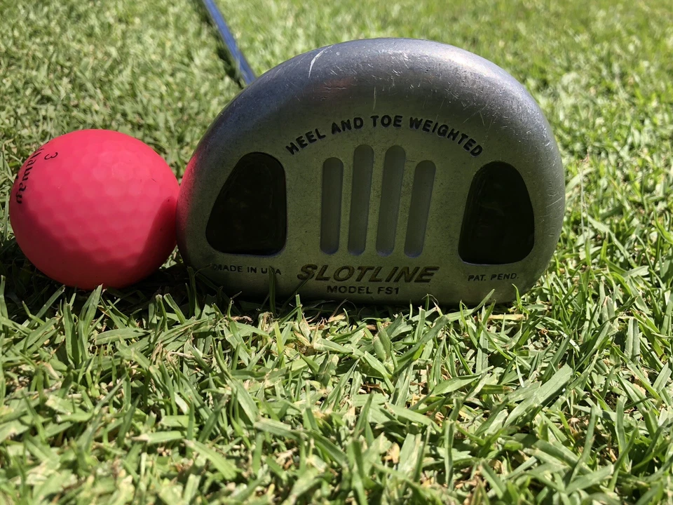 Vtg Original SLOTLINE Putter MODEL FS1 RH Dexterity 34” OG Grip & Leather Cover - Image 4 of 4