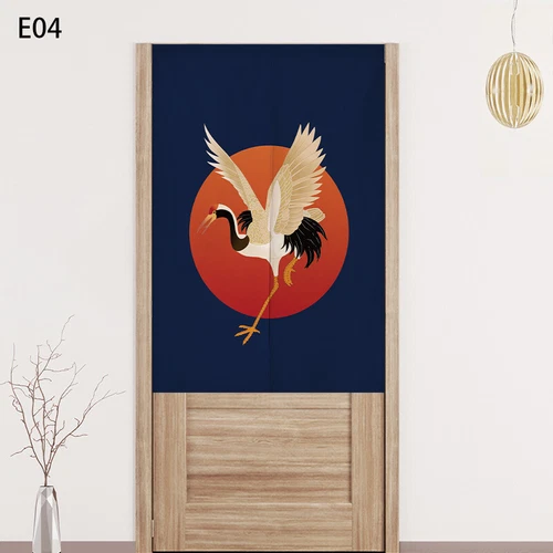 Japanese Style Door Curtain Screen Cotton Linen Noren Cherry Flower Room Divider - Bild 21 von 44