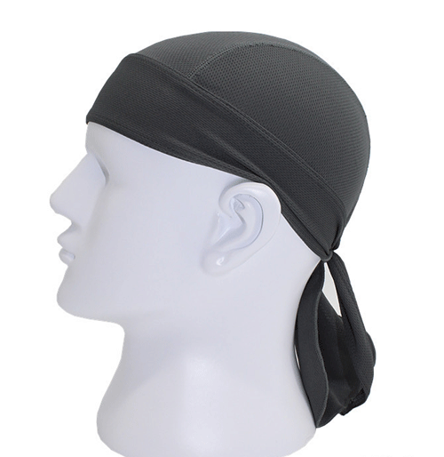 Mesh Durag Faux Leather Biker Skull Cap Motorcycle Bandana Head Wrap Du Doo Do Rag Black Hat-in Men's Sun Silk Durag For Men - Foto 3