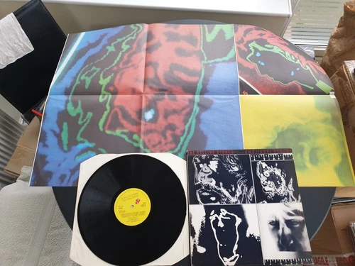 THE ROLLING STONES - EMOTIONAL RESCUE 1980 UK 12" VINYL RECORD + POSTER EX