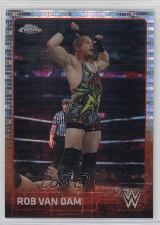 2015 Topps Chrome WWE Pulsar Refractor 75/75 Rob Van Dam #58 1fo3