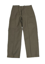 SWEDISH MILITARY RIVET HEM TROUSERS 1950s 1960s OLIVE VINTAGE ARMY