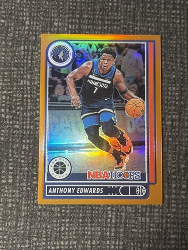 Anthony Edwards 2022-23 Panini Chronicles NBA Hoops Premium Stock Orange 62/75