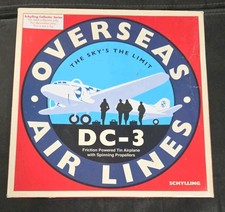 Schylling Friction Powered Tin Toy Spinning Propellors: DC-3 Overseas Air Lines
