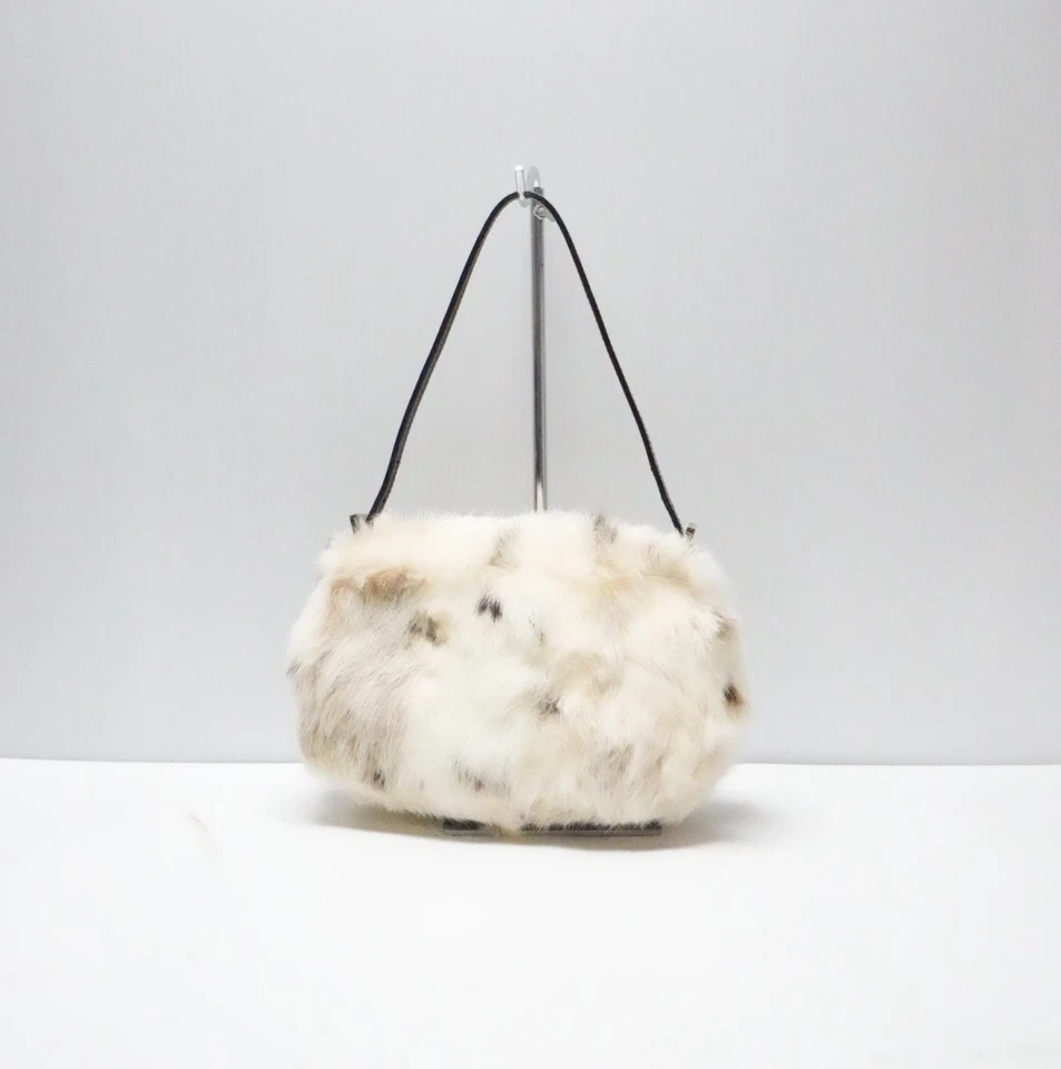 RARO!!!! Bolso de Hombro Fendi Mamma Baguette Piel Cuero Blanco Marrón Foto 2 de 4