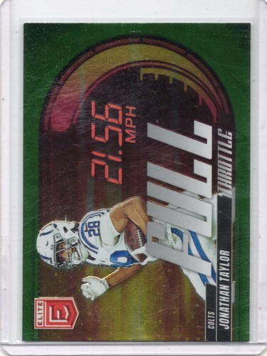 2025 Panini Donruss Elite - Acceleratore Completo Jonathan Taylor #10 Colts Verdi - Foto 1 di 2